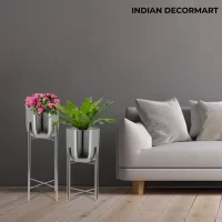 Decorative Indoor Planters Pots with Stand Plant Container Set