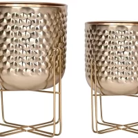 Metal Floor Planter with Stand