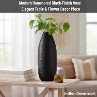 Metal Flower Vase (Black)