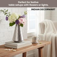 Metal Flower Vase Silver