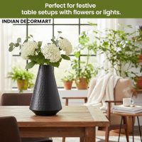 Metal Flower Vase Black