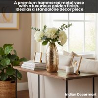 Metal Flower Vase (Golden)