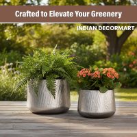 Metal Plant Pots (Silver)