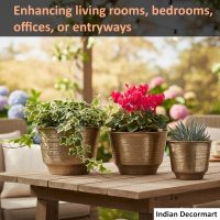 Metal Plant Pots (Golden, PO3)